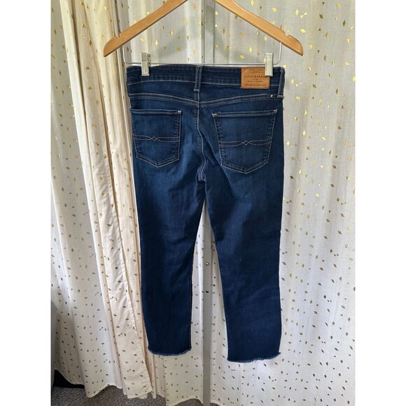 Lucky Brand Orta Premium Mid Rise Sweet Boot Side Slits Cropped Denim Jeans 2/26 - Picture 6 of 10
